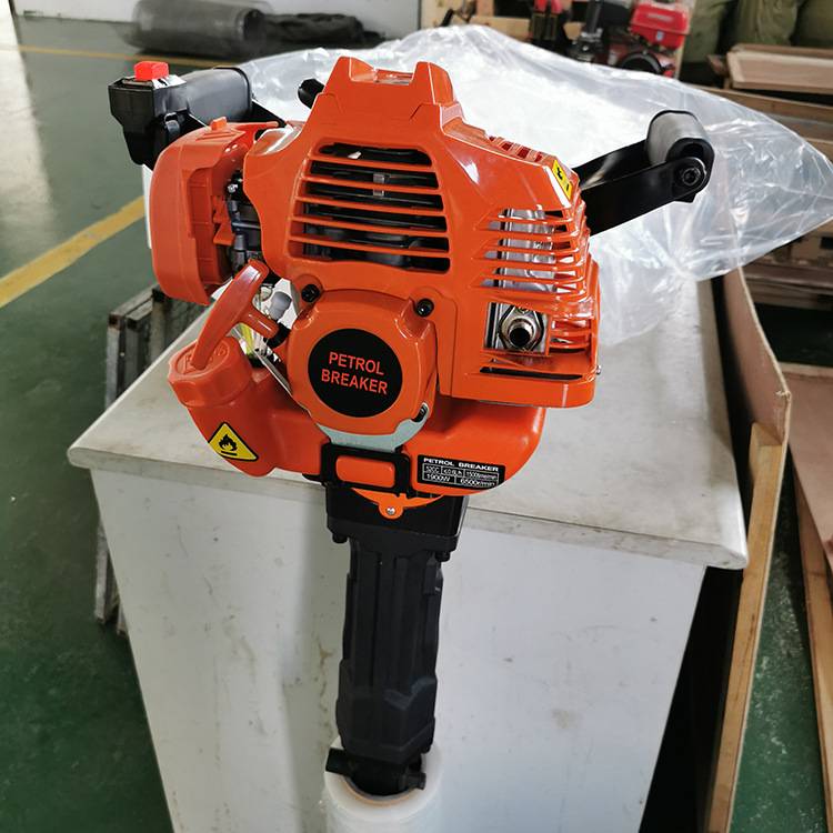 二冲程内燃汽油镐 手提凿岩工具小型轻便的工地施工冲击锤镐