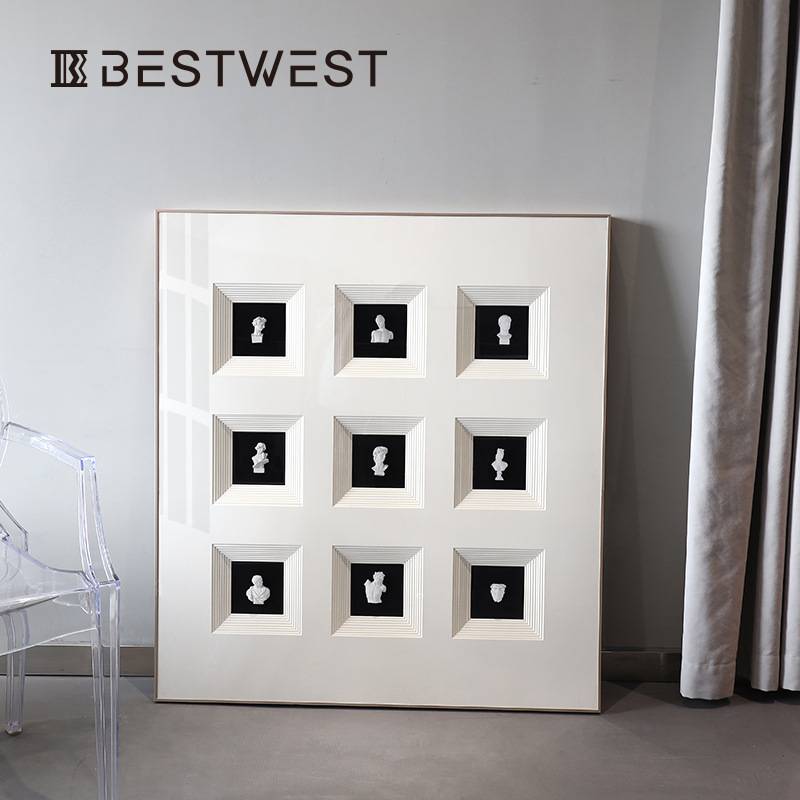 Best west 古希腊人物挂画立体装饰画 玄关走廊客厅沙发背景挂画图片