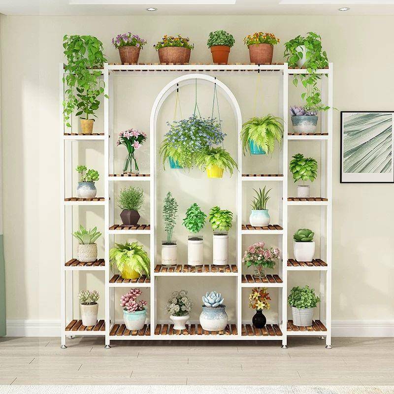 花架子层台落阳地式置物架铁室艺内无品牌/花盆多架绿萝多肉植物架实格坤