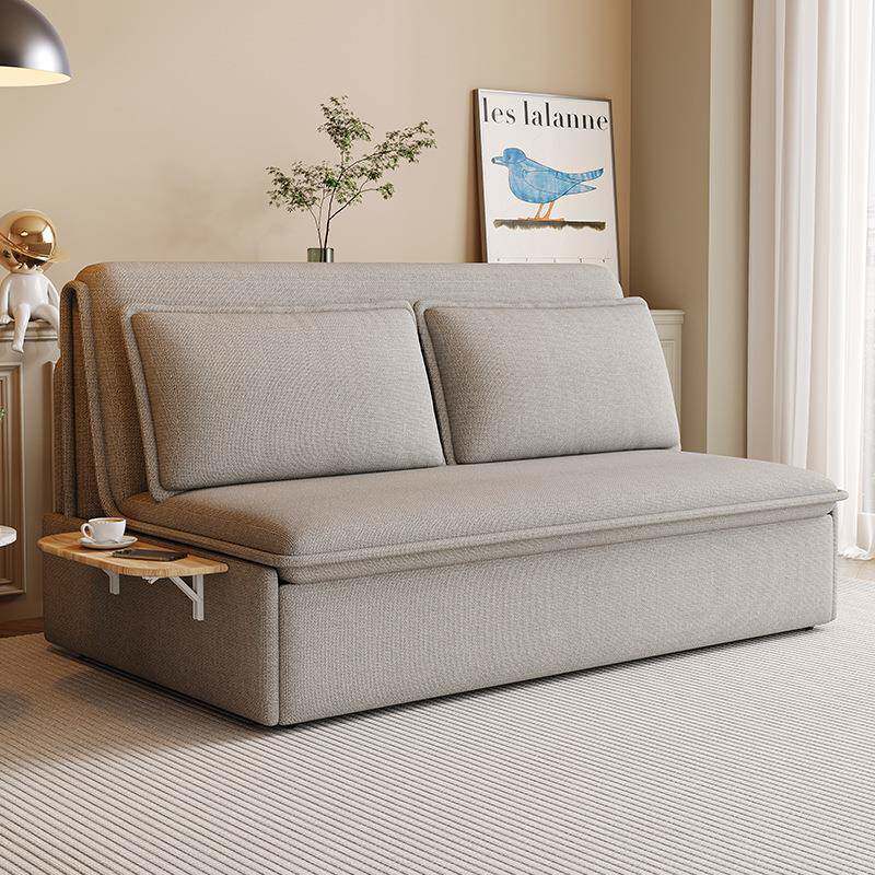 智料能电无品牌/动沙发床现代户型两面用可小折叠卧室阳棉麻布沙