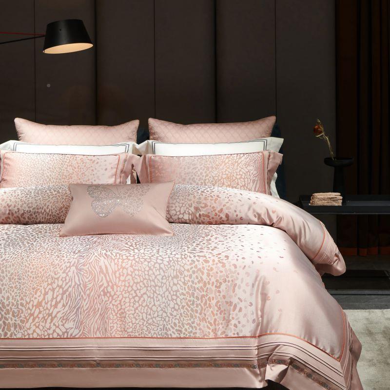 高档直播轻奢欧四式纯色全棉床单四套1件00DDZ长绒棉双人床盖支件