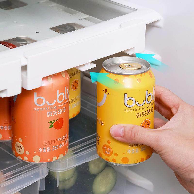 冰箱10363易拉罐料收纳悬挂式架听装啤酒可乐双排架整理挂厨房置