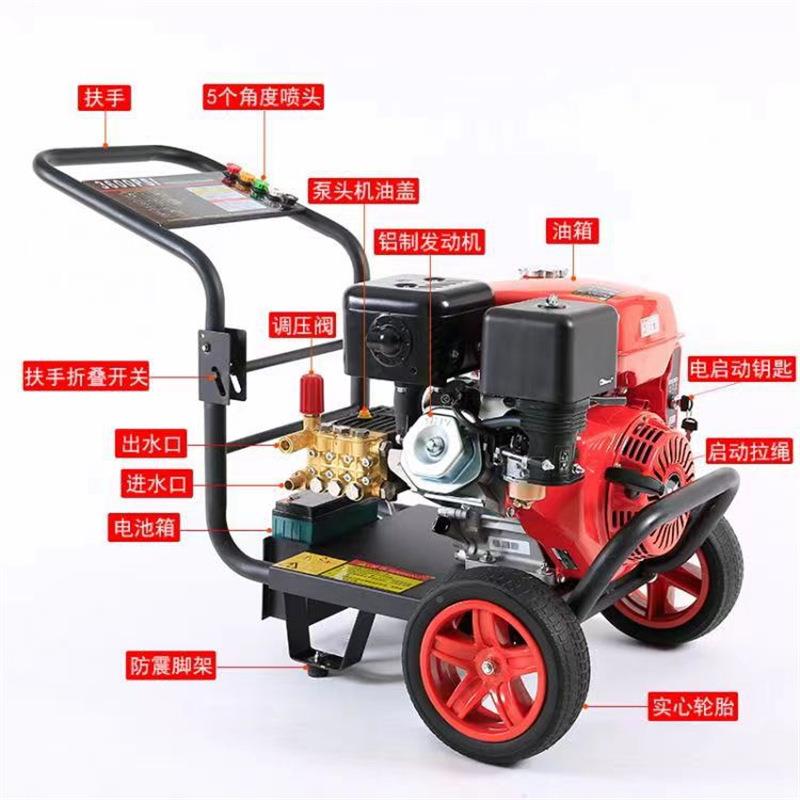 汽油机洗车FOO机野柴油动力超高压清洗外下道水管疏通机水物业洗