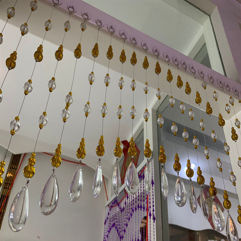 大量出售风水珠帘卫生间门帘装饰挂帘隔断帘成品高档水晶吊帘