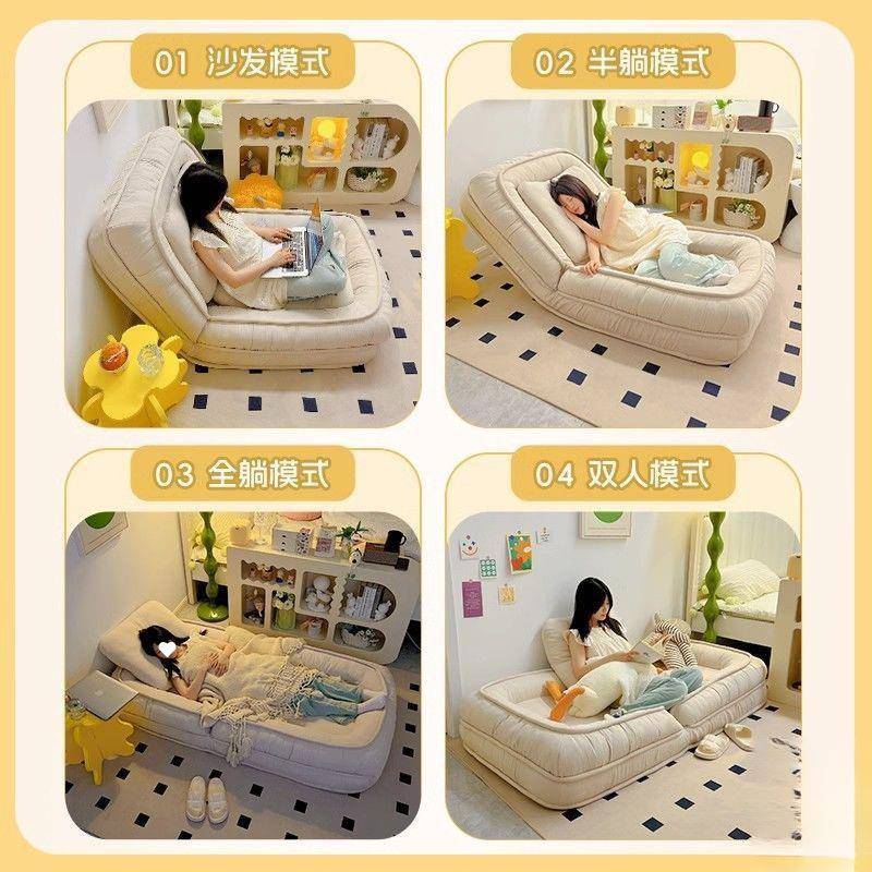 人类人狗窝懒沙发可睡可躺红榻榻米折网叠室阳台卧小沙发单hp33Xx