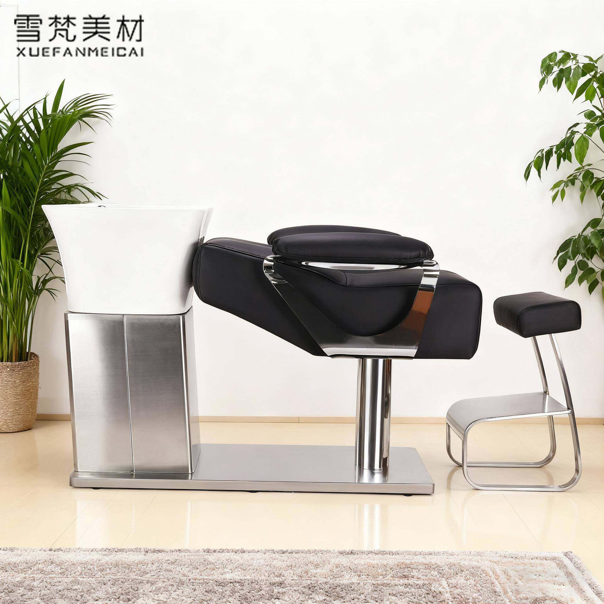 发半躺洗头床理冲发店廊C-5002专用陶瓷盆水床大扶手美发店不锈钢,商业/办公家具,美容床/美发床/洗头床,淘宝优惠券,粉丝福利购,淘宝优惠卷