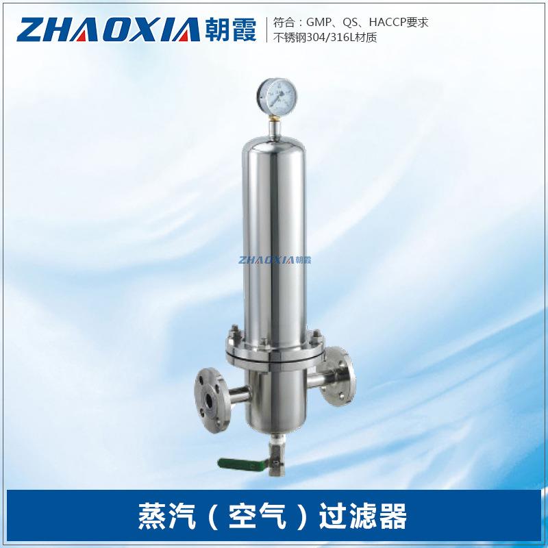 管道蒸汽空气过滤器卫生级不锈钢针孔式针孔压力过滤器带压力表