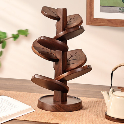 胡桃实木茶垫杯垫茶杯垫茶道功夫茶杯托 托茶托 托创意茶具配件木