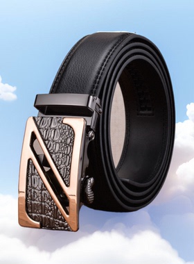 加长腰带男胖大码160cm工HZ字母龙扣头皮带男士自动扣商务西裤带