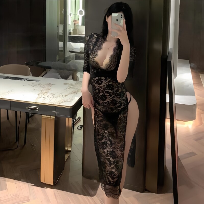 黑色连衣裙女辣妹夜点女装性感包臀裙子紧身纯欲修身御姐黑丝套装