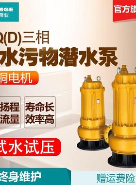 新界污水泵550-2200w抽水泵工业家用地下室WQ排污提升抽雨水积水