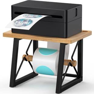 现货木制打印机支架办公桌面打印面单置物架发货单号标签机增高架