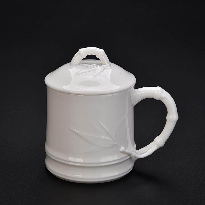 德化白瓷竹节办公杯手工玉瓷随手马克杯带盖主人杯总裁会议室茶杯,家装灯饰光源,其它灯具灯饰,淘宝优惠券,粉丝福利购,淘宝优惠卷