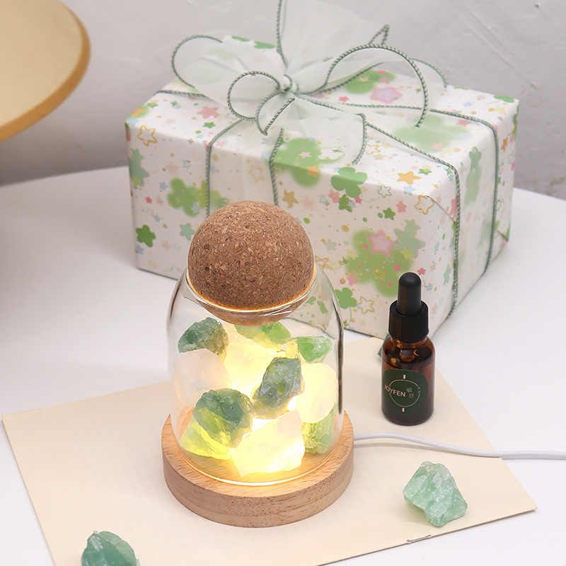 精油无火香薰扩香石晶石卧室桌面摆件小夜灯床头女生生日礼物闺蜜