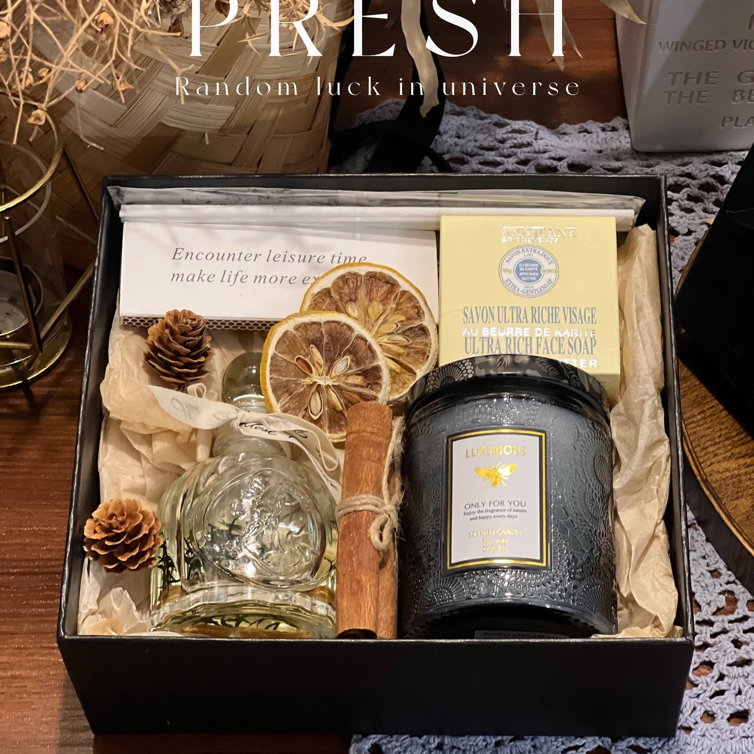 高级香薰蜡烛摆件持久留