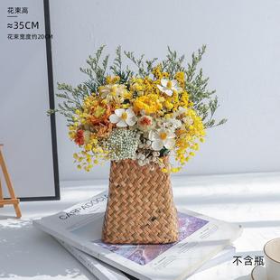 高级干花真花花束diy材料永生花芦苇高端客厅摆设装饰ins风摆件