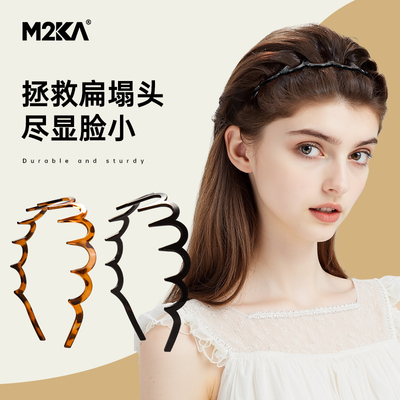 M2ka高颅顶发箍女高级感时尚洗脸敷面膜洋气琥珀发带头饰