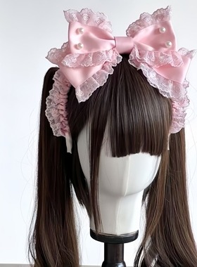 Little Fortune手作 昭和十字恋人 Lolita手作蕾丝发箍蝴蝶结kc