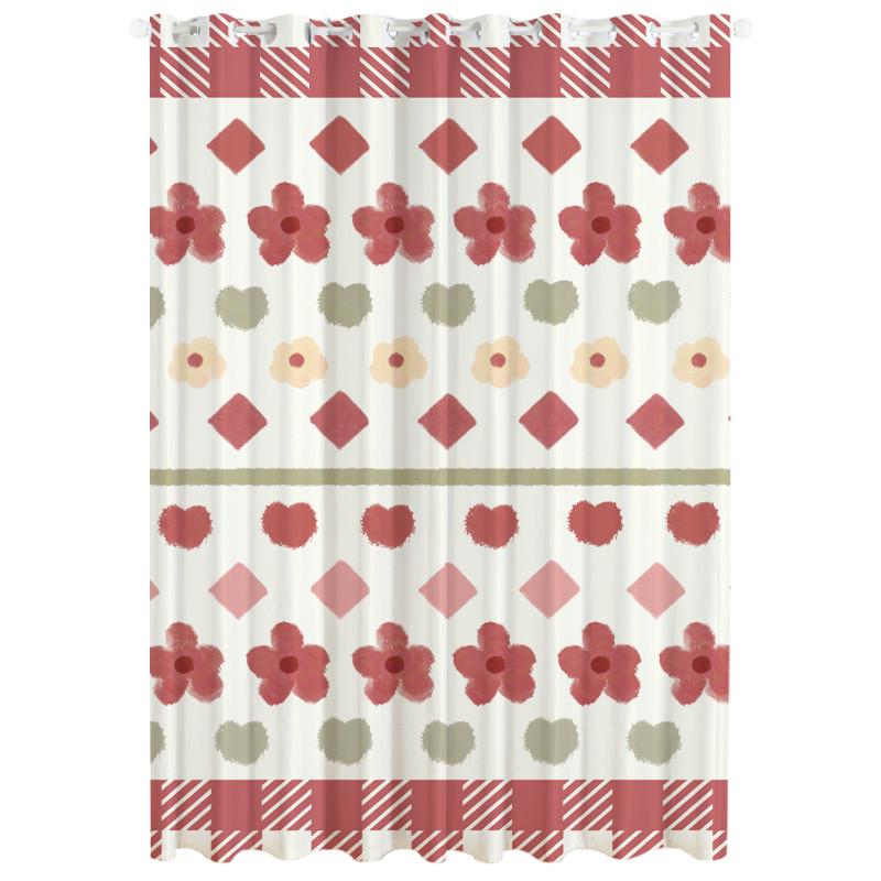 8m9新品郁金香儿童房粉色公主风全遮光卧室女孩窗帘简约客厅遮阳