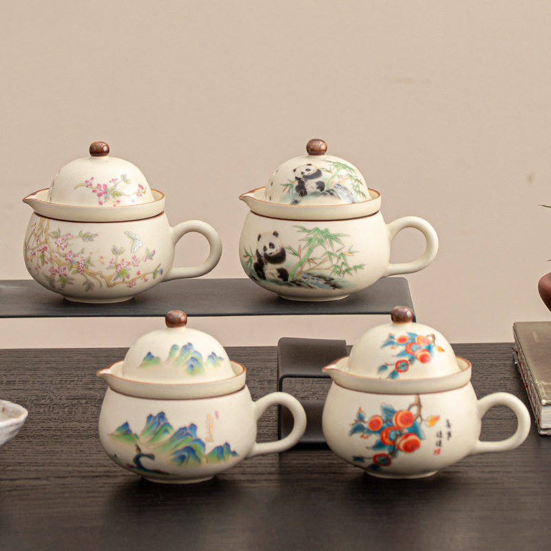 旅行茶具套装汝窑茶壶茶杯便携式简约陶瓷功夫一人饮户外茶咖杯,餐饮具,旅行茶具,淘宝优惠券,粉丝福利购,淘宝优惠卷