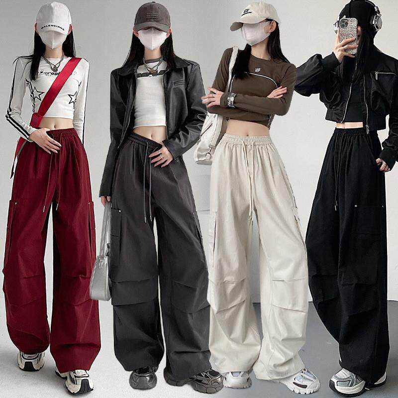 2026秋季新款工装裤女休闲运动长裤子宽松户外登山高腰显瘦徒步裤