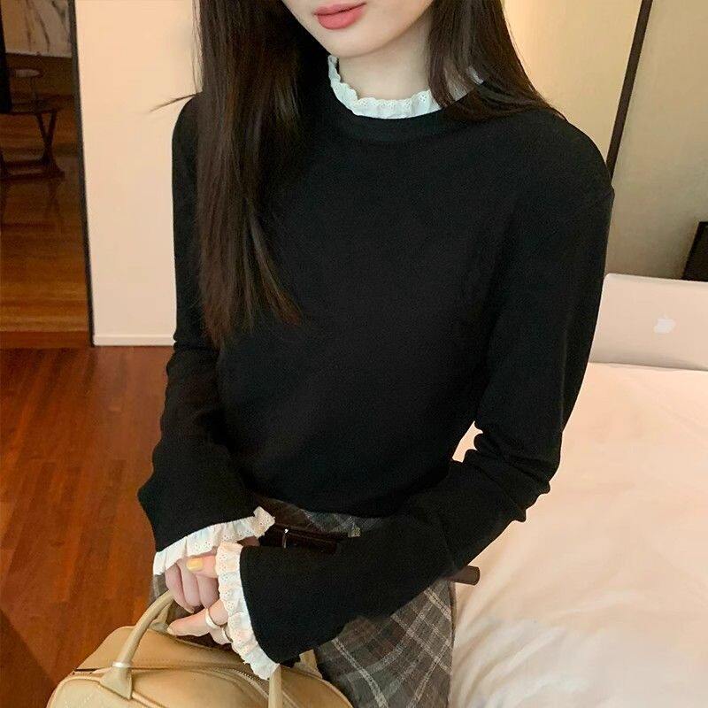 螺纹女打底衫内搭加厚半