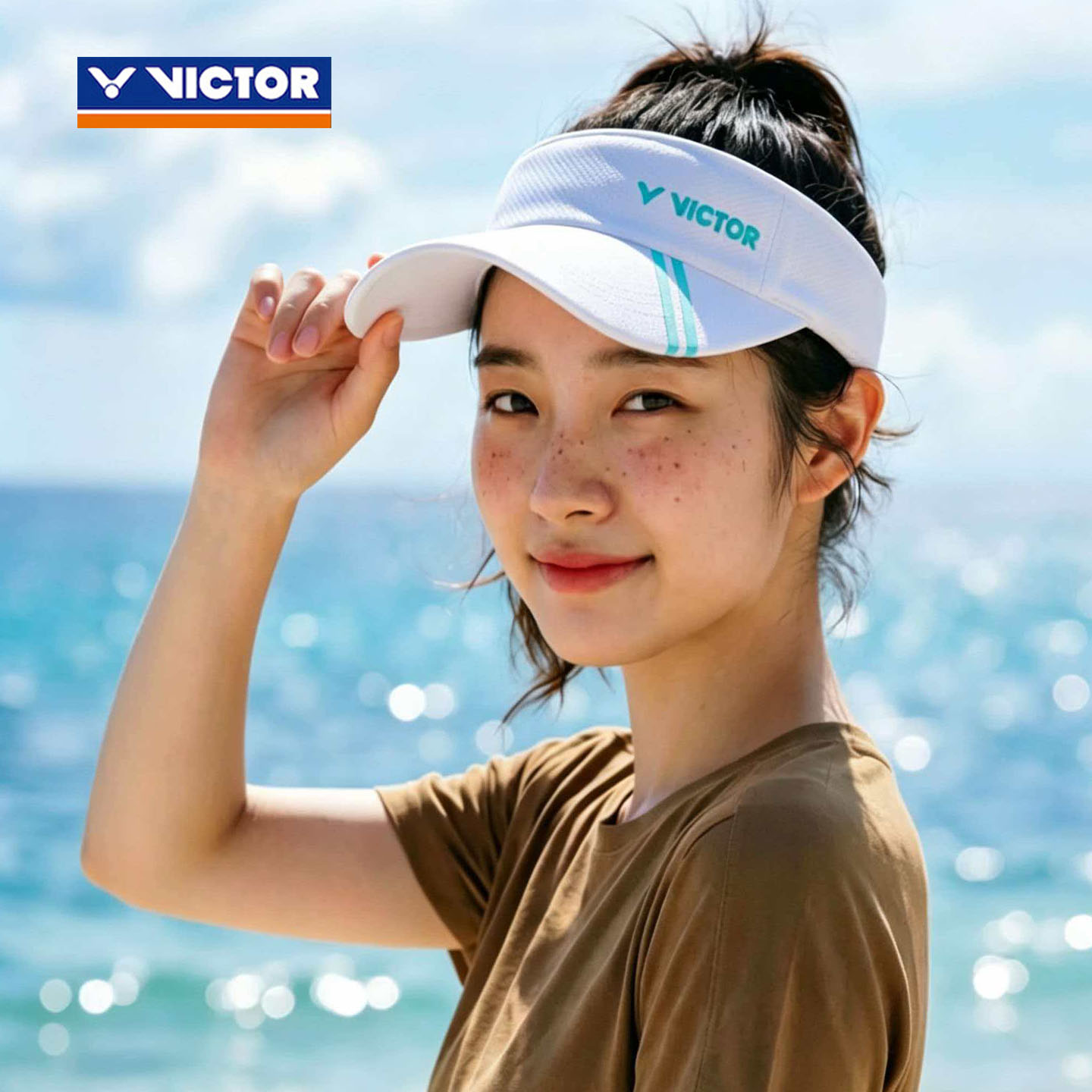 VICTOR胜利羽毛球运动帽威克多空顶帽遮阳棒球帽运动防晒帽VC6022