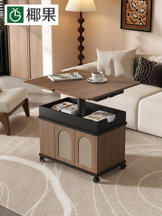 中古可升降折叠茶几小推车小茶桌小户型折叠餐桌沙发移动边几边柜