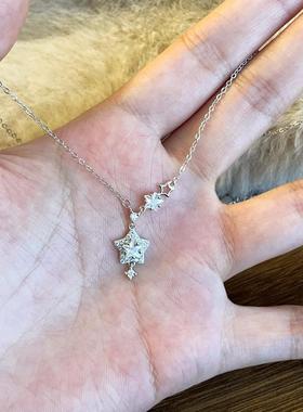 闪钻星星吊坠女轻奢钛钢不掉色项链2025冷淡风锁骨链饰品高级百搭