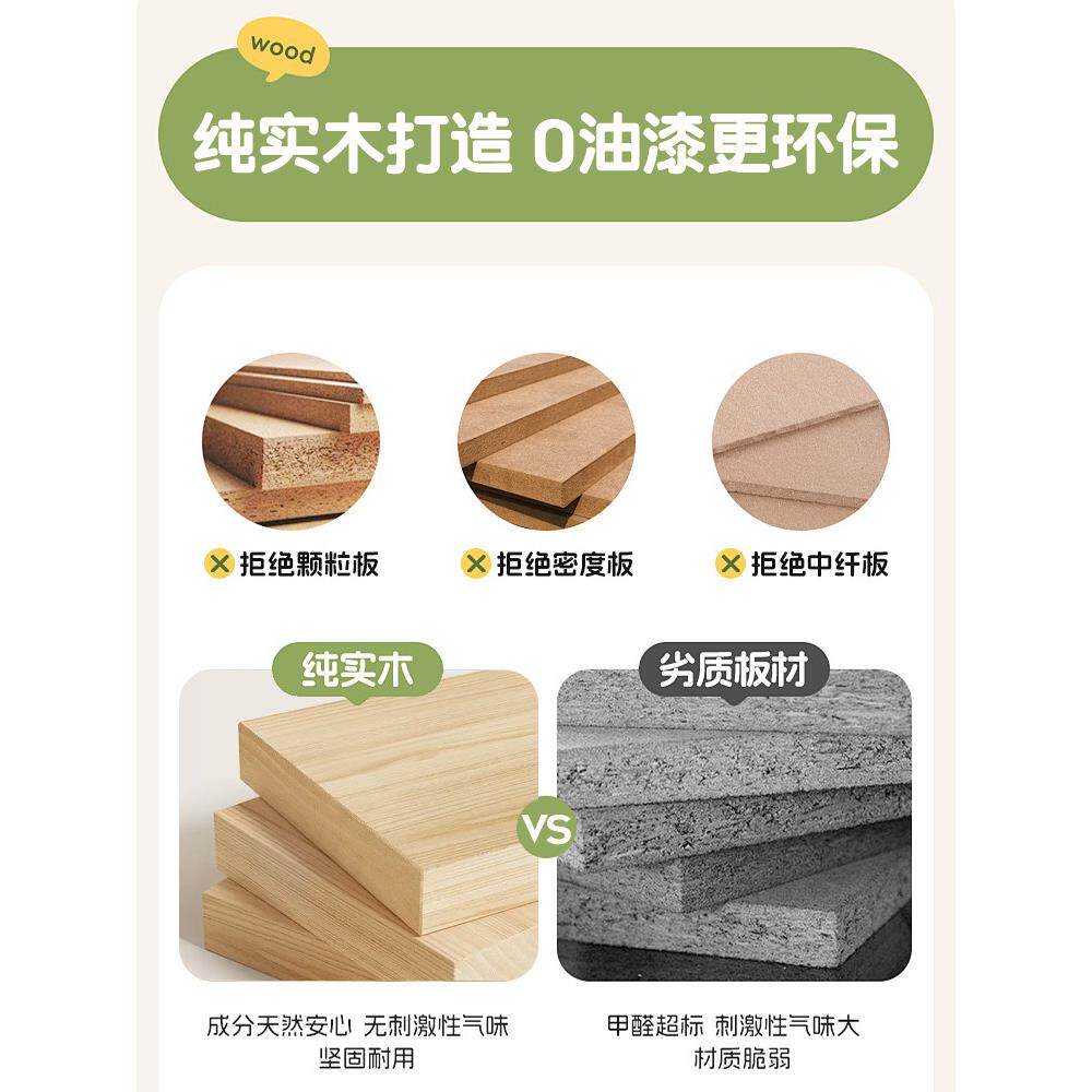 实木书架体落地置物储架幼柜儿园格01书架子柜儿童书柜物柜一靠墙