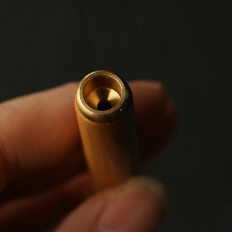 纯手工制作天然实心竹小烟竹嘴竹制老玉把玩烟具PCF竹不漆带过滤
