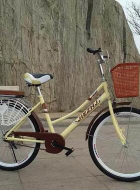 凤煌24寸26寸复古自轻便行车男女大式学生单车女士公主勤4psmy7Ey