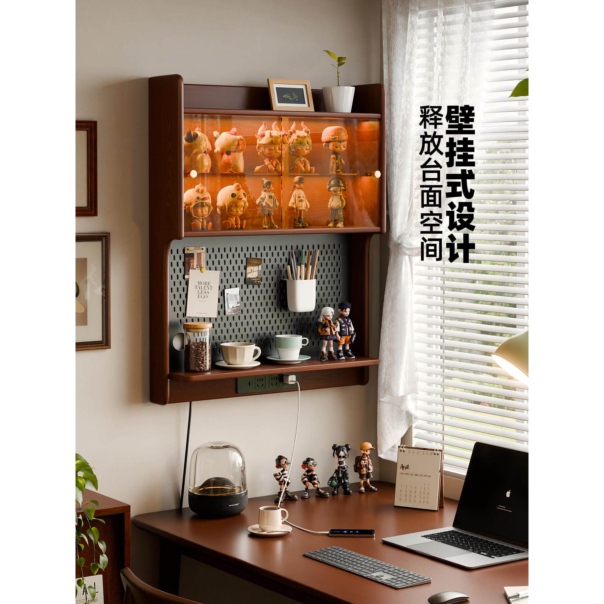 餐实上木吊小柜悬浮柜壁挂餐边柜桌一体家用户型墙置物09061048架