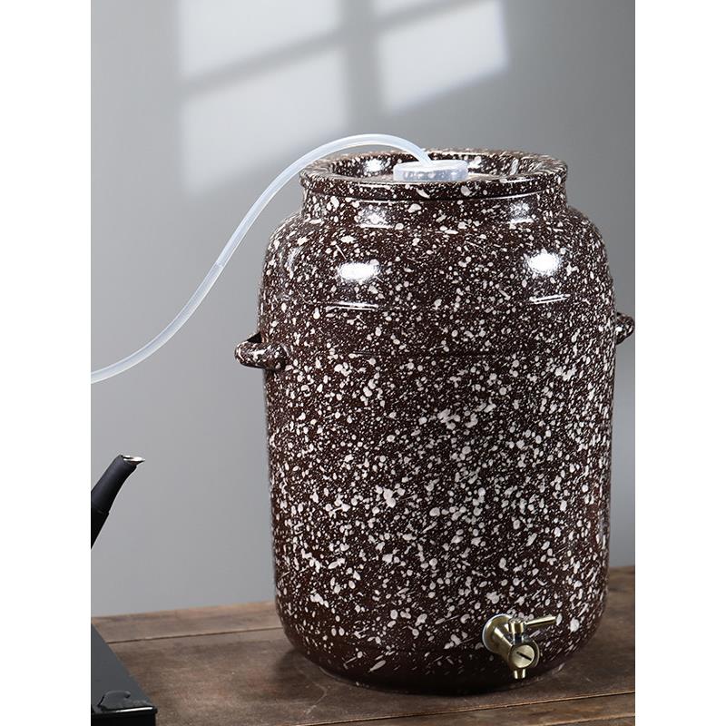 宜兴号砂水缸 带龙头抽水紫大紫砂水缸小 陶储水罐 净水缸家用 茶