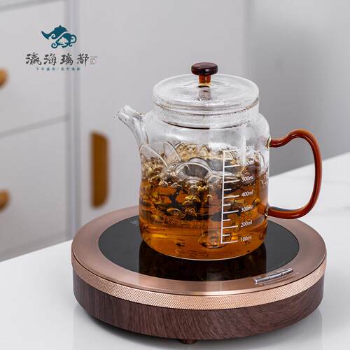高硅玻璃璃茶YPN壶耐高温玻茶壶家公用办硼室泡茶壶煮茶器