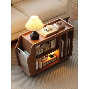 实木移可动发沙边柜包家用客厅储海颢轩物边几豪斯茶几中古风床头