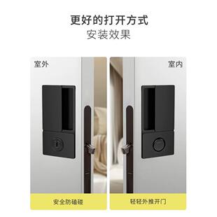 新Agb单CAG室面锁锁隐形卧门锁内置滑门动平门锁口袋门锁