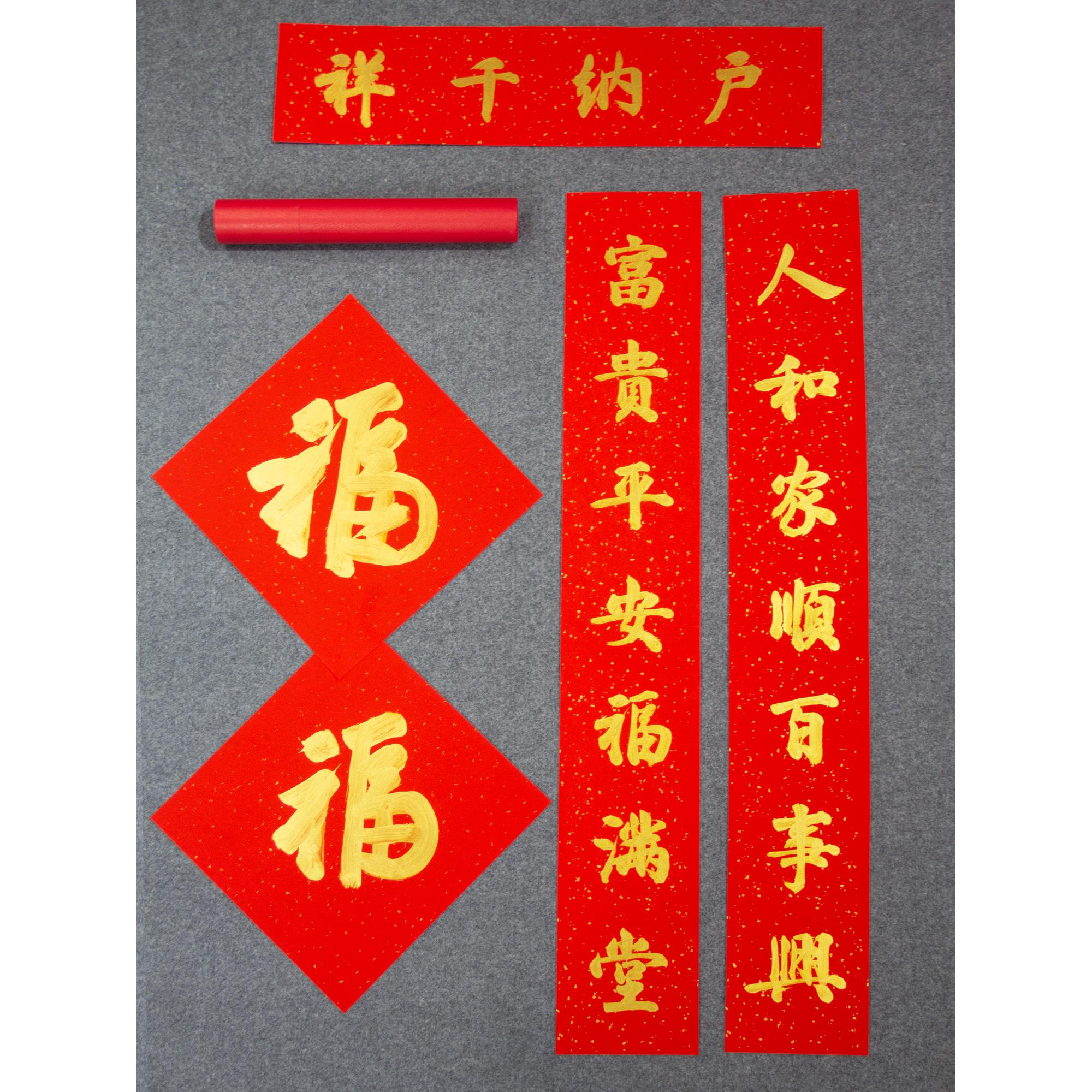 蛇制年手写对联定YIS法205春联书新年家庭办公室门贴春节祝福2门