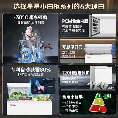 星星冰柜家用小型15用0/200升/300L冷藏冷冻柜BD\/BC-1两减一霜级