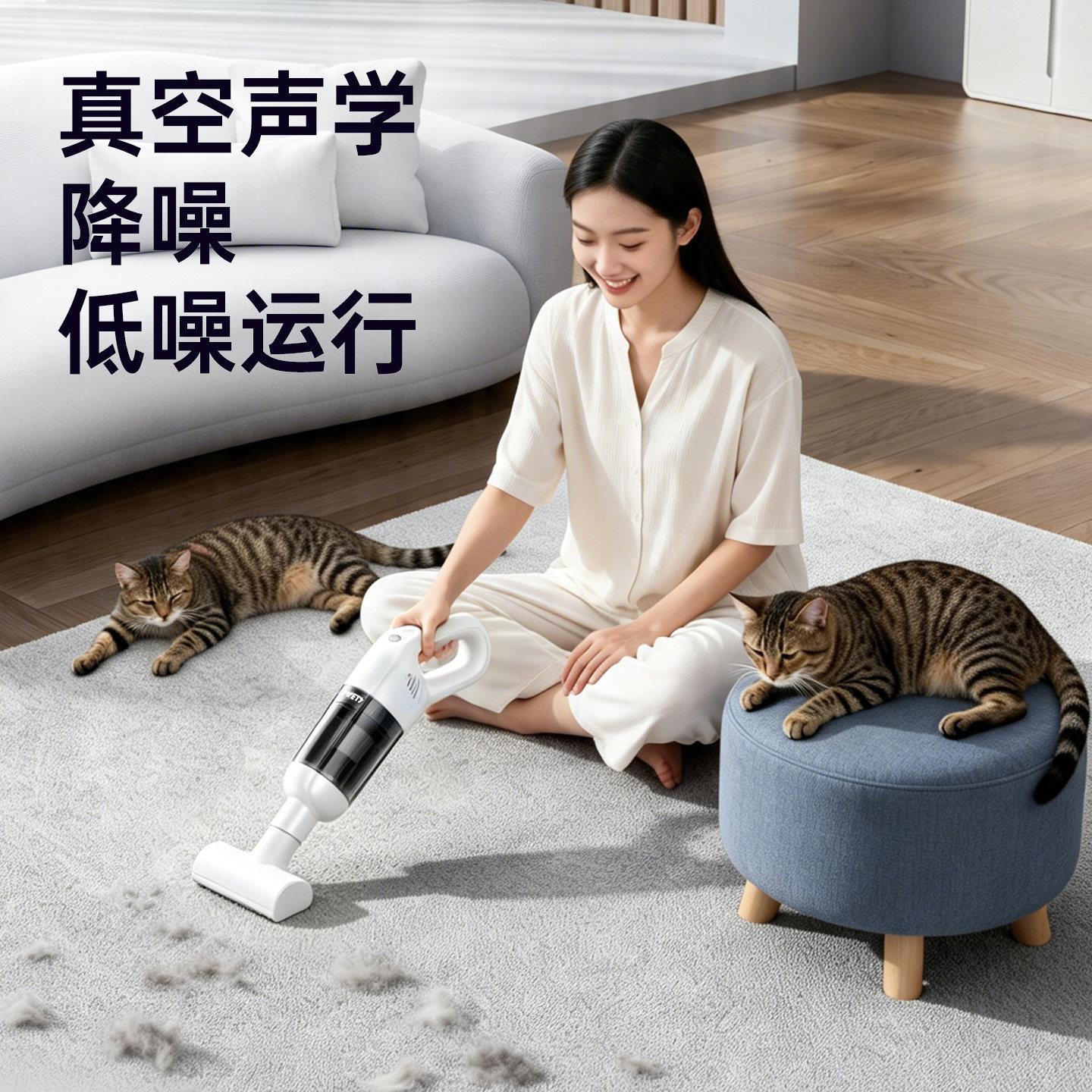宠物毛无线吸用尘器床KFK1002上地毯沙发猫狗毛清理全自器动吸毛