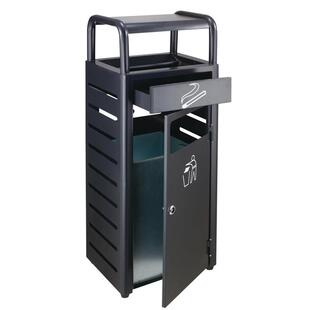 户外不锈带烟灰缸垃圾桶室公园GPX-59，景区吸烟钢抽烟桶灭处烟筒