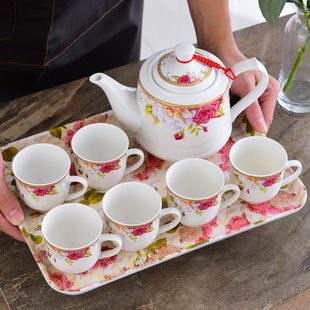 具茶杯套装 家用整套茶具茶壶 杯简约杯子水客厅具杯陶瓷欧式 包邮