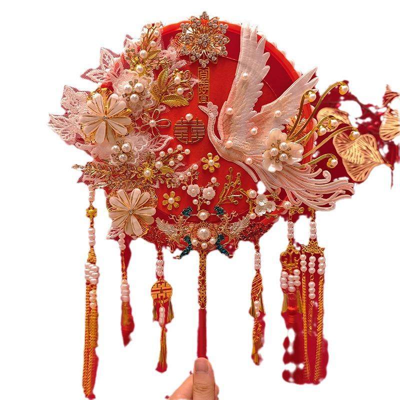 中式新娘秀禾团扇结婚喜扇闺蜜晚辈结婚送礼出嫁遮面喜扇diy手工,节庆用品/礼品,陪嫁用品套装,淘宝优惠券,粉丝福利购,淘宝优惠卷