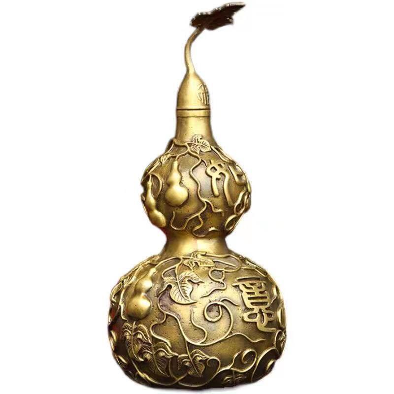包邮纯全铜葫芦摆件黄铜八卦铜吉祥如意家居装饰礼品工艺品