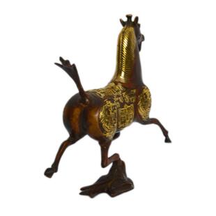铜件到成马功精工纯铜摆件仿古109精铜马踏飞燕摆生肖马酒器柜摆