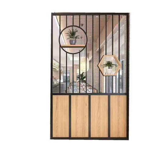 铁艺火锅店围栏客餐厅隔断公屏风工业风网格玄关酒吧工业风隔断