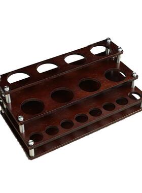 木YF-131质酒酒杯架胡桃色酒杯容器意白酒收纳架一口杯创架高升款