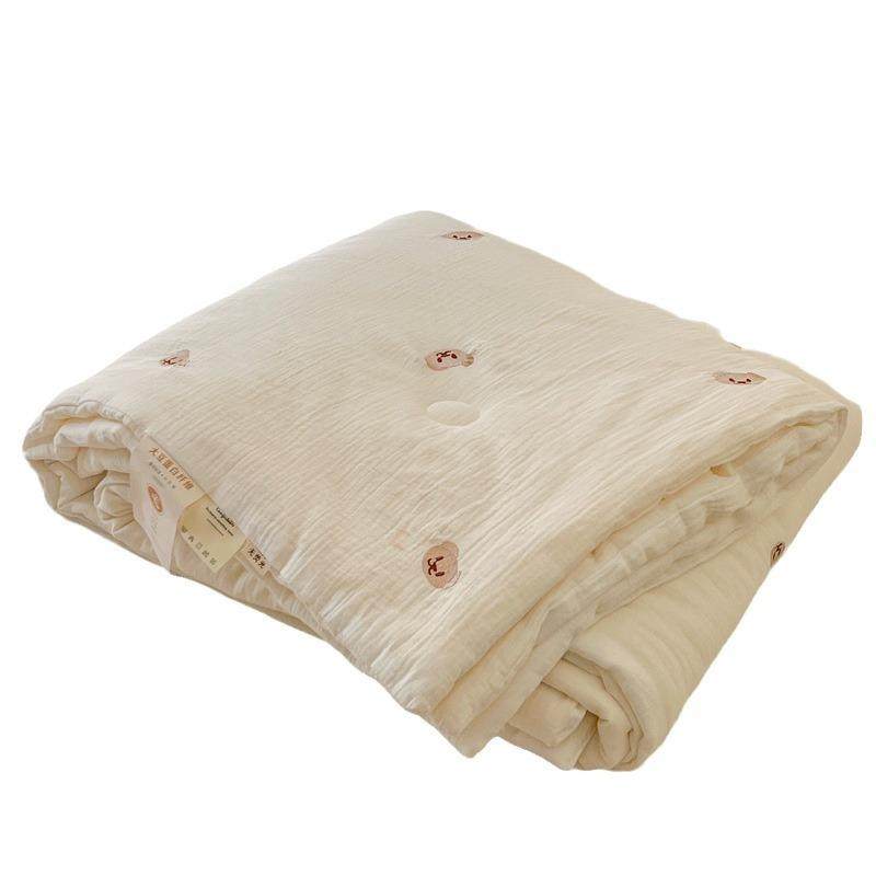 优选婴儿级全棉双层纱大豆夏凉被空调被纯棉可机洗夏被薄被子,床上用品,化纤被,淘宝优惠券,粉丝福利购,淘宝优惠卷