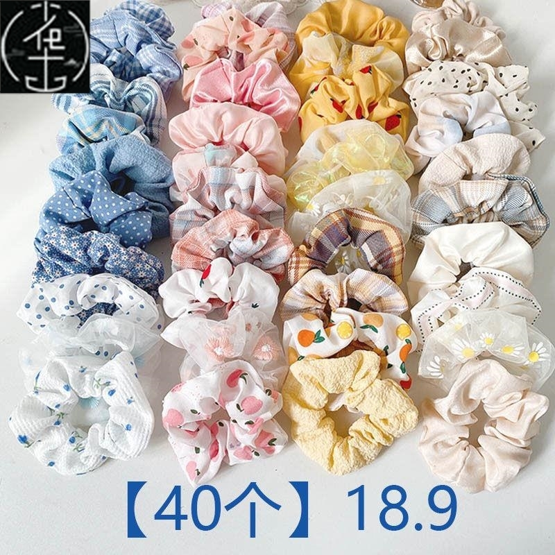 现货./5/Pcs Silk Scruchies  Leopard Scruchie Set Elast