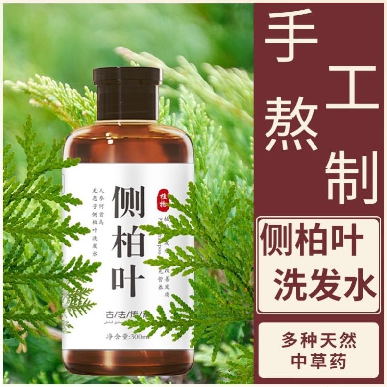 侧柏叶纯手工熬制无植物洗发水养发洗发水何首乌茶油患护发人参子